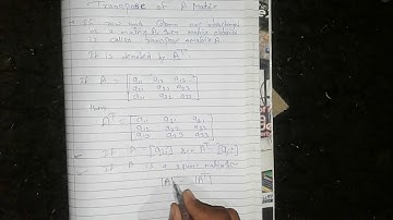 Transpose of a matrix #TransposeOfAMatrix