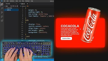 ASMR Programming - Product Card Hover Effect - Cocacola Card UI Design With HTML CSS