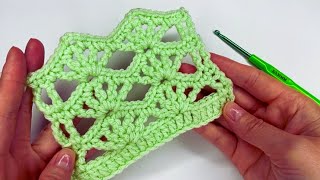 Crochet stitch, only 2 rows to repeat #crochetstitch