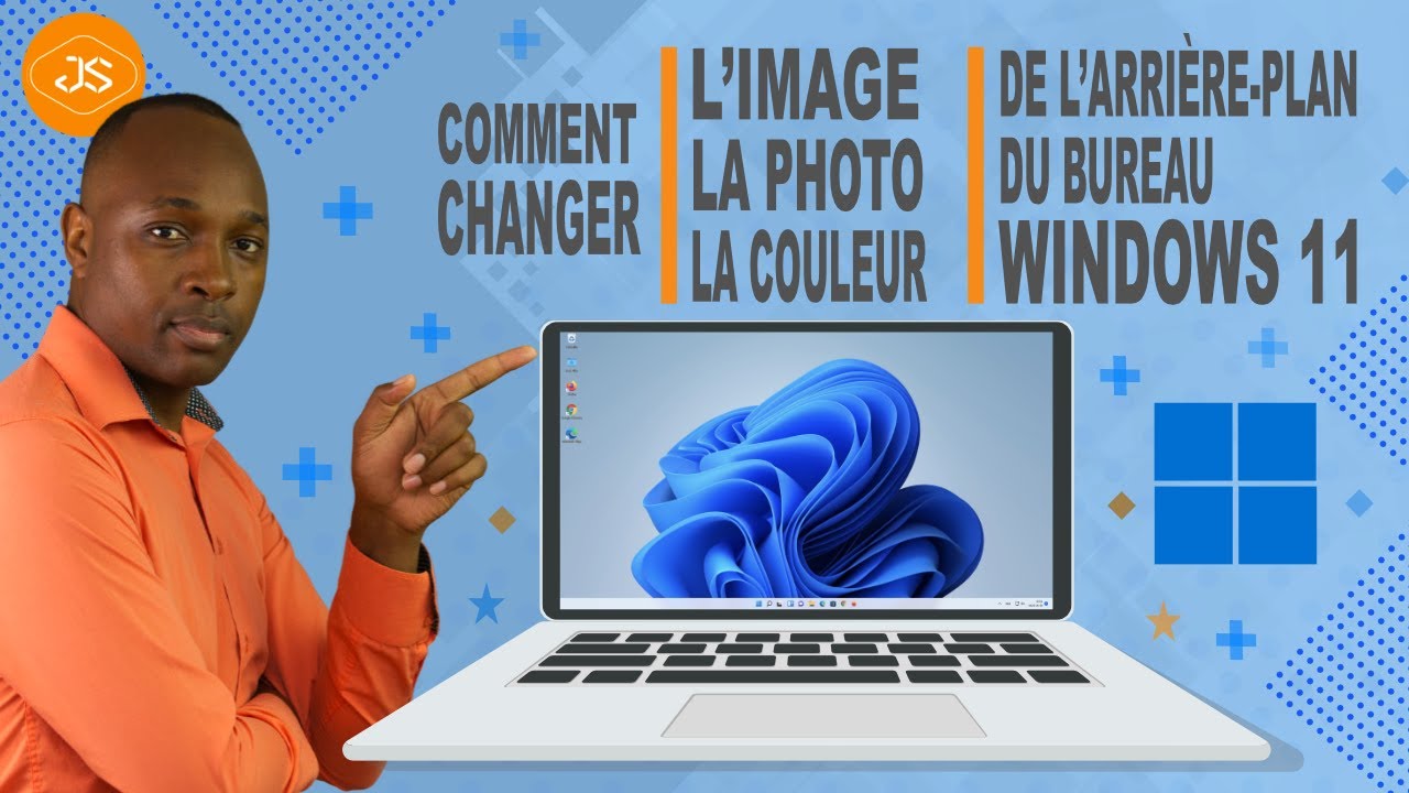 Windows 11: Comment changer l'image, la photo, la couleur de l'arrière-plan du bureau - YouTube