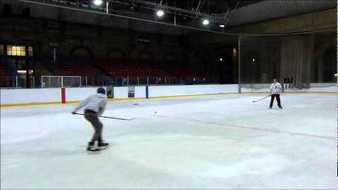 Hockey Drill - Hockey Pass Pivot Transition Skating (Backwards And Forwards) Drill