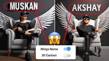 How To Create 3D Ai Wings Name Image | Trending Wings Name Video Editing | Bing Image Creator