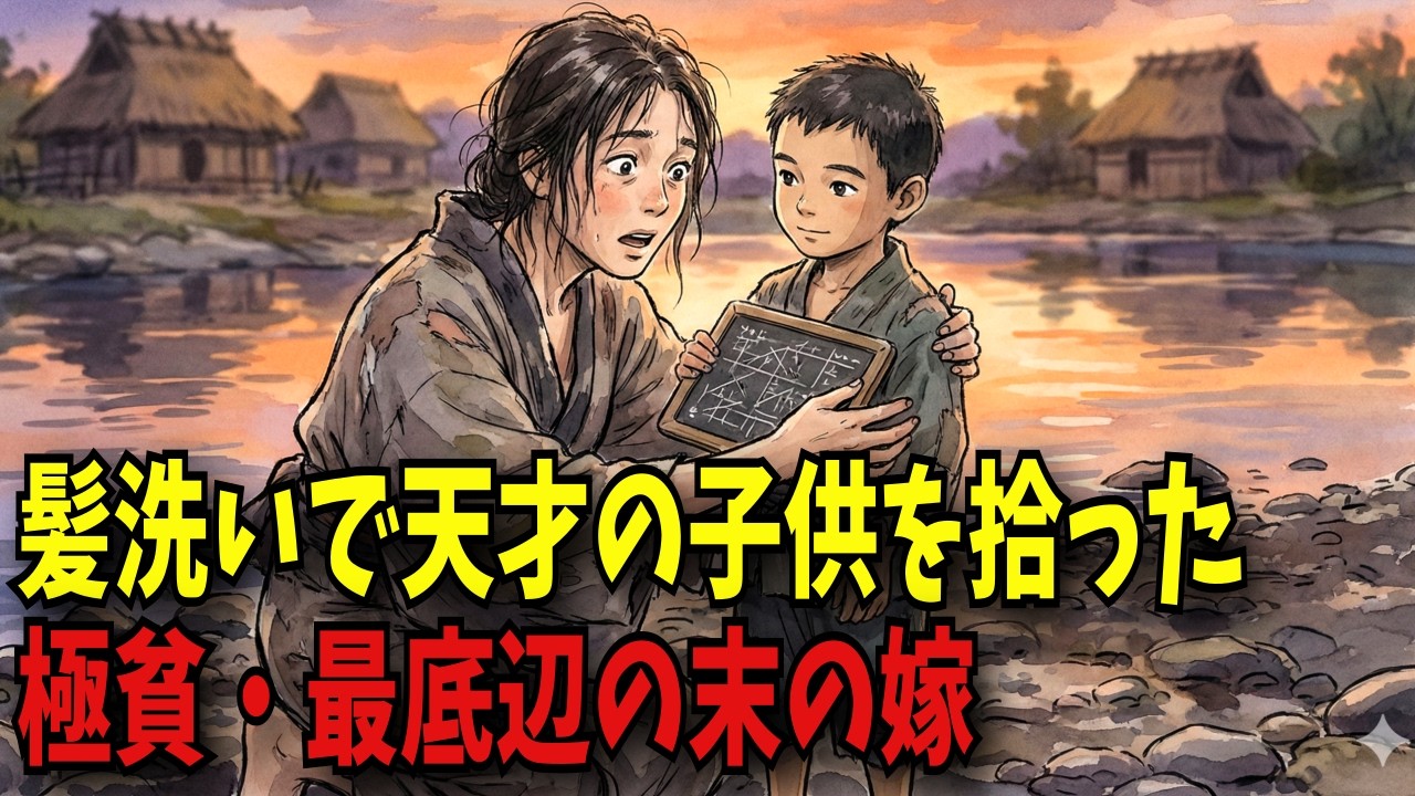 洗い場で髪を洗い、天才の小さな子を拾った貧乏のどん底・人扱いされぬ家の末娘嫁ㅣ民話ㅣ野談ㅣ昔話ㅣㅣ伝説ㅣ説話ㅣ時代劇ㅣオーディオブック