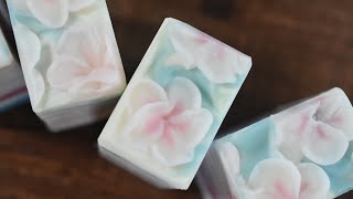 Japanese Cherry Blossom  Cold Process Soap Making | Piping Cherry Blossoms