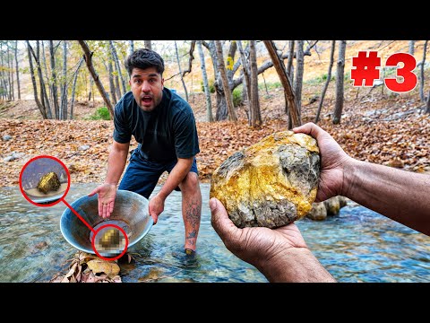 جستجوی طلا در رودخانه کشف سنگ عجیب و شگفت انگیز
