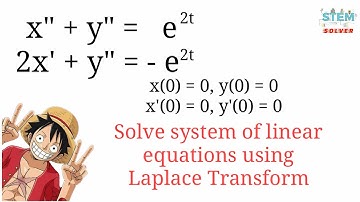 Ch.7-40 Use Laplace Transform to solve system of linear equations | DE