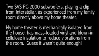 Dual SVS PC-2000 Subwoofer Test