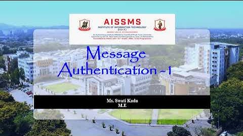 Message Authentication   1