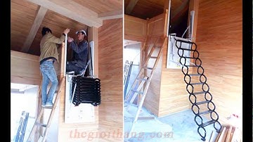 Cầu thang gác ốp tường