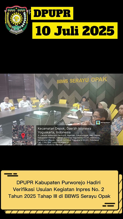 DPUPR Hadiri Verifikasi Usulan Kegiatan Inpres No. 2 Tahun 2025 Tahap III di BBWS Serayu Opak
