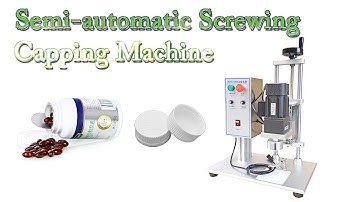 Desktop Medical Tablets Bottle Sealing Equipment | Semi-automatic Screwing Capping Machine
