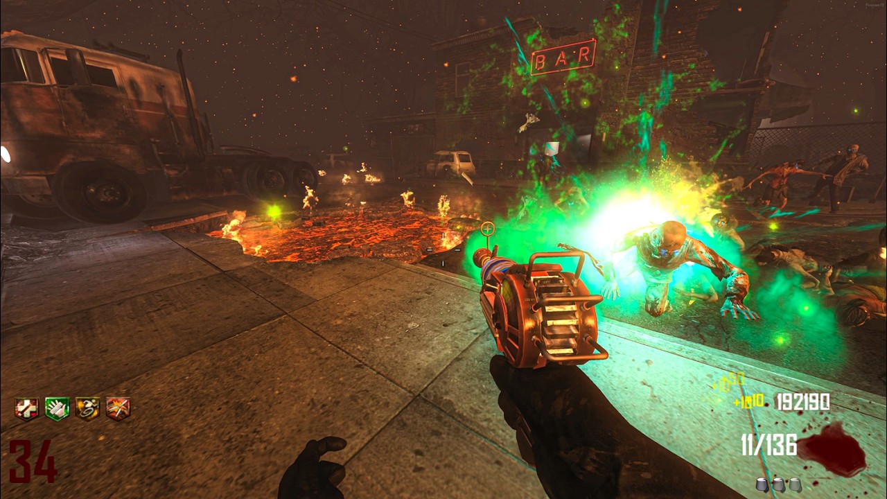 BLACK OPS 2 ZOMBIES: TOWN GAMEPLAY (NO COMMENTARY)