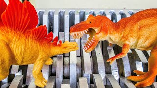 SHREDDING ANGRY DINOSAURS! OLD DINOSAURS DESTROYED AND RECYCLED!