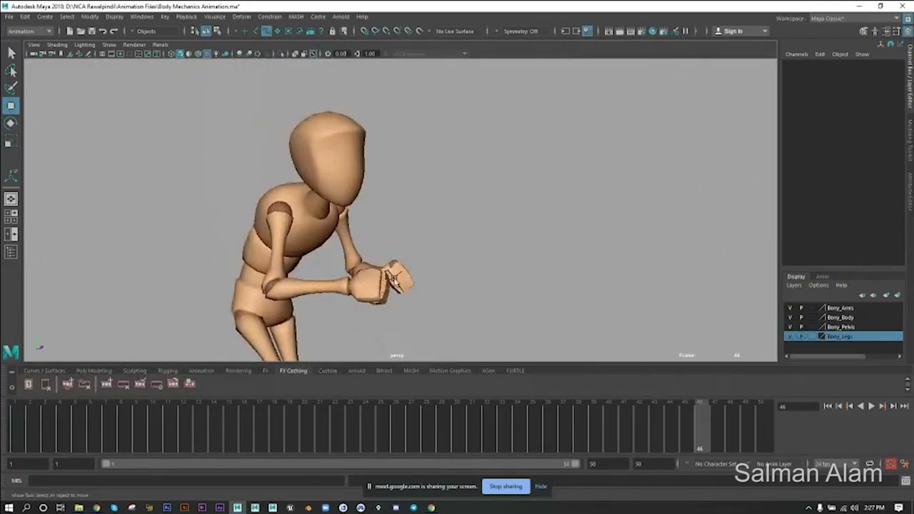 How to animate Body Mechanics Animation in Autodesk Maya Tutorials ...