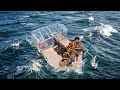 I Built a Floating Trash Raft with My Dog | No Food, Survived on Seafood