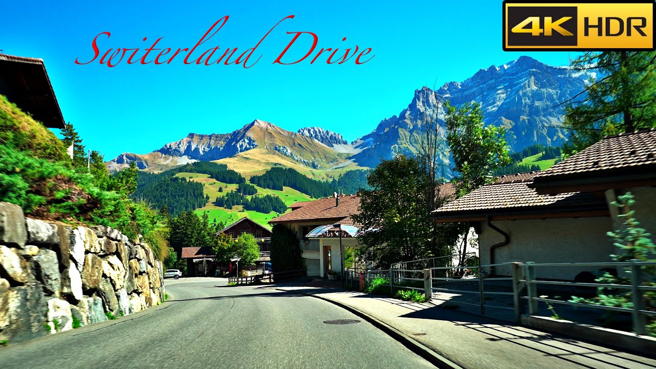 Driving Through Swiss Alps Switzerland Drive with Ambient Sounds
