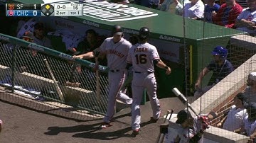 SF@CHC: Pagan scores on an error in the 1st inning