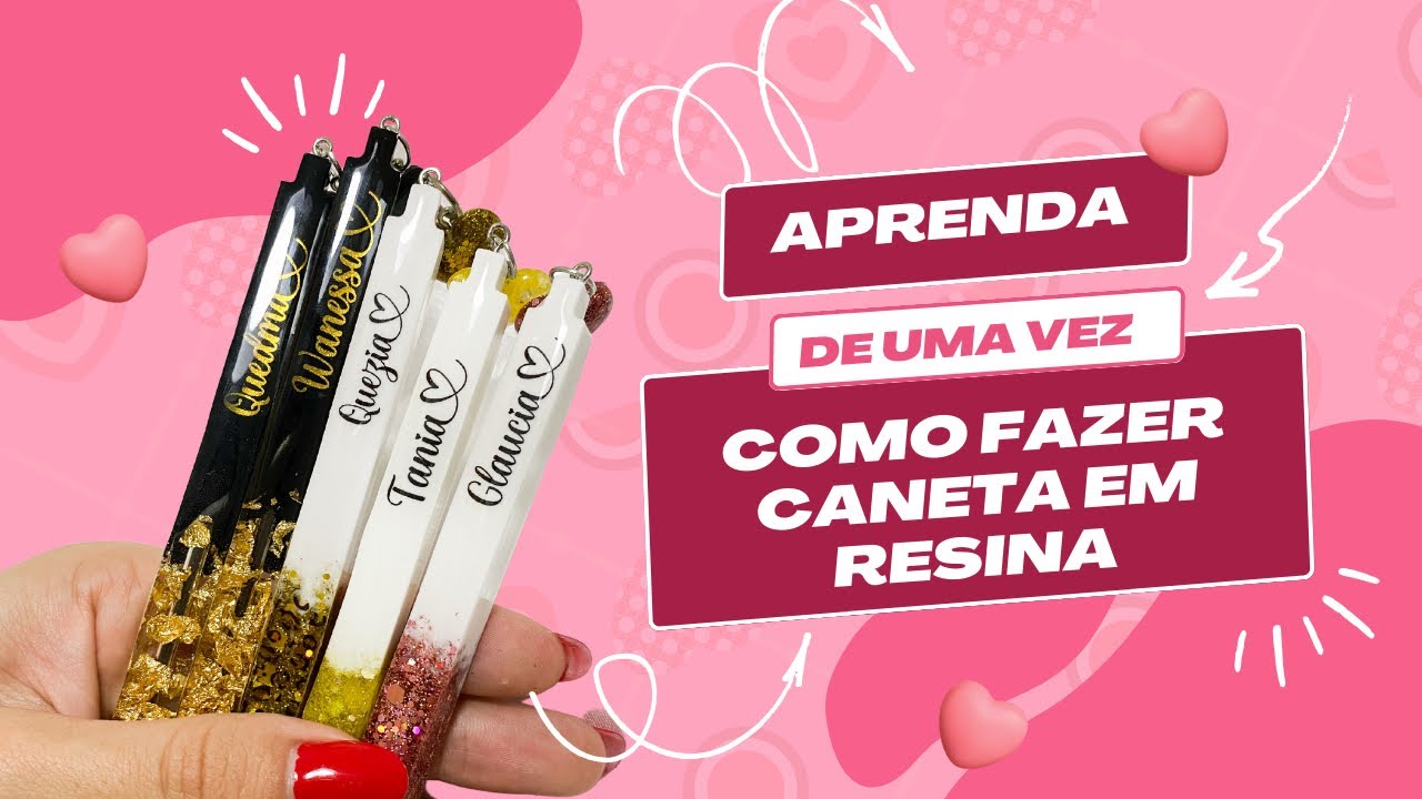(PASSO A PASSO) como fazer caneta em resina epóxi com troca de refil