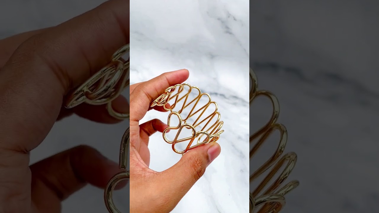 Big Drop Wave 18K Gold Anti Tarnish Cuff Bracelet For Women