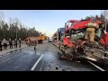 Смертельное дтп во Владимирской области 13.04.2021г- столкнулись автовоз Scania и попутный КамАЗ.