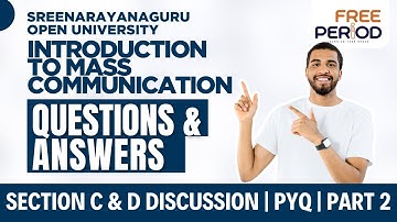 Introduction to Mass Communication | Previous Question Paper Discussion | Malayalam | SNGOU | Part 2