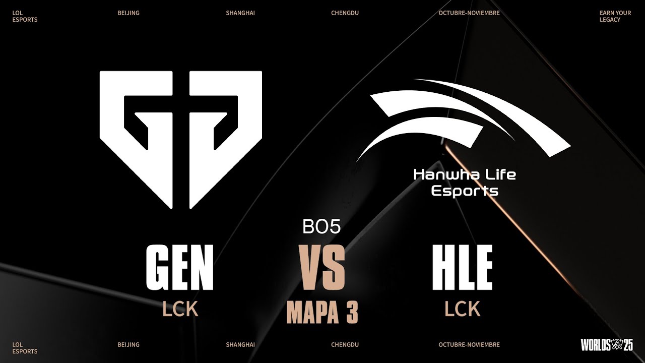 GEN VS HLE - GAME 2 - FASE ELIMINATORIA - DÍA 1 - WORLDS - 2025 - LEAGUE OF LEGENDS
