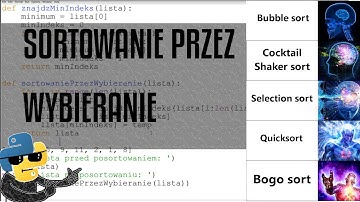 Sortowanie przez wybieranie [Python] odc. 23 z serii podstaw Pythona