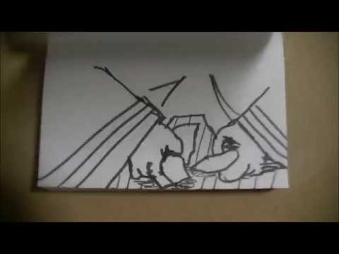 【パラパラ漫画】ジブリ『かぐや姫の物語』をちょっとだけ手書きしてみた。