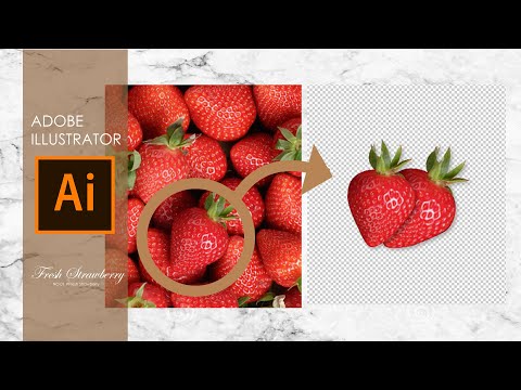 AI教學【去背】Adobe Illustrator/學會快速去背/製作剪裁遮色片/AI平面設計#01新鮮草莓#鹿鹿小姐【教學01】