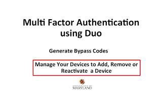 MFA Tutorial - Bypass Codes and Adding Devices