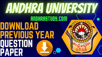 Andhra University Previous Year Question Paper Free Download | ANDHRASTUDY.COM