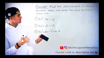 Finding the Discriminant of a Quadratic (0 vs 1 vs 2 Real Roots)