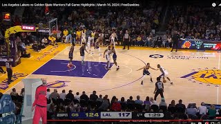 FlightReacts To LAKERS vs WARRIORS Full Game Highlights | March 16, 2024!