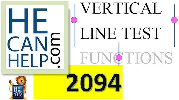 2094 {HECANHELP.COM USA GEORGE MATHEW} Vertical Line Test for Functions Math