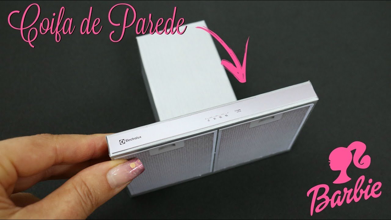 COMO FAZER COIFA DE PAREDE PARA A COZINHA DA BARBIE / HOW TO MAKE WALL COOK FOR BARBIE'S KITCHEN