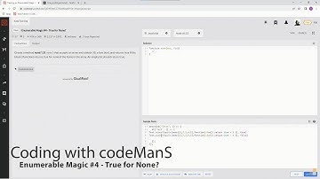 (Archived) Codewars 8 kyu Enumerable Magic #4 - True for None? JavaScript