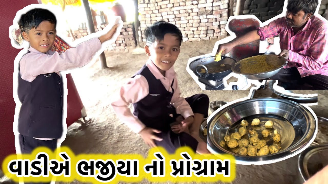 મામા ની વાડીએ ભજીયા નો પ્રોગ્રામ Mama's garden Bhajiya program