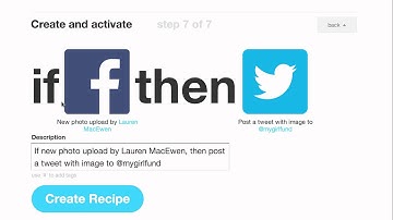 Create a recipe in IFTTT