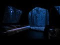 Heavy Night Rain Outside a Cozy Canvas Shelter | Rain Sounds 🌧