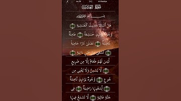 Surah Al-Ghashiya,verses.  1/10 سورة الغاشية الآيات