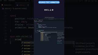 Bounce Text Animation with CSS 🔥✨  #frontendcourse  #coding #css  #uidesignlearning