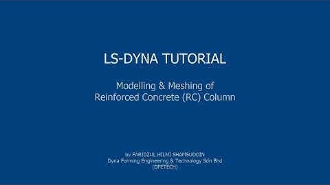 Modeling RC Column using LS-Prepost