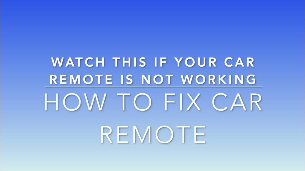 how to fix car remote key quickly | Car key not working | car remote