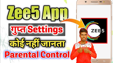 Zee5 settings | Zee5 Gupt settings | Parental control | Zee5 app me Lock kaise lagaye