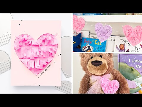 3 DIY Valentine Fringe Heart Projects