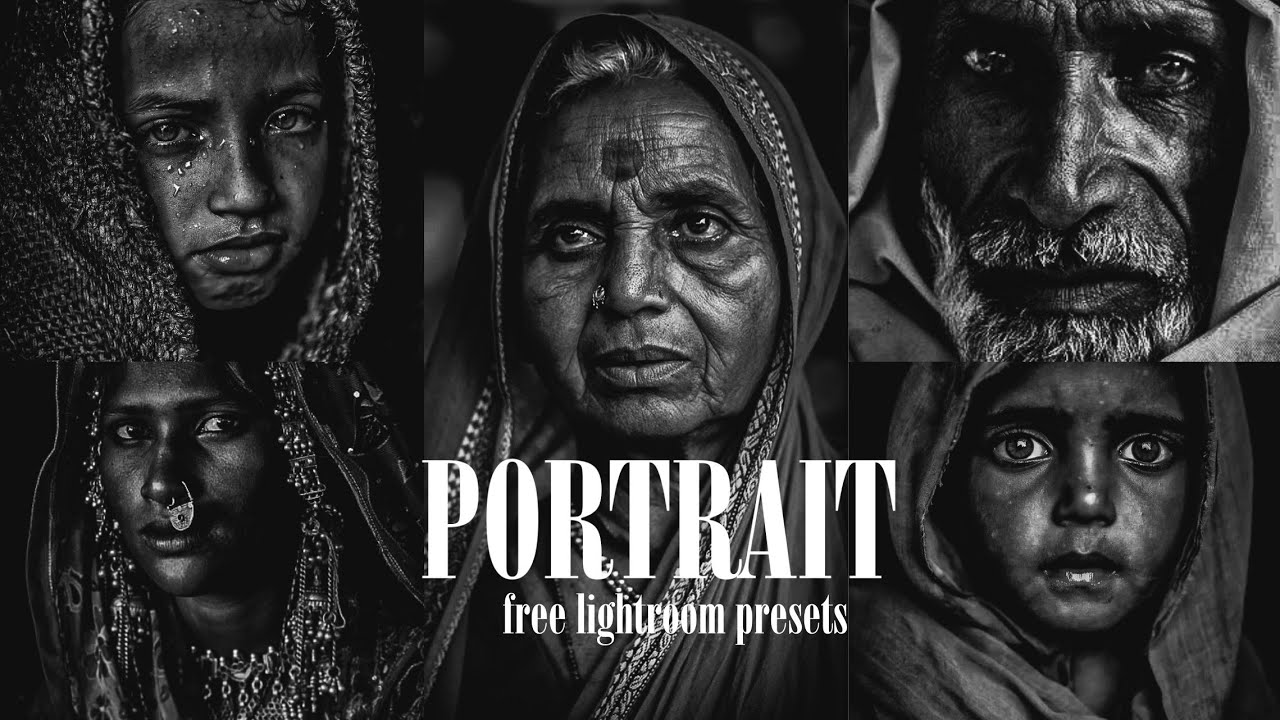 Portrait black and white presets free dng | lightroom editing