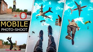 How to click creative photos in mobile | sky self portrait ideas |-ms editz