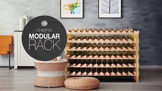 Piece together a 72-Bottle Wine Rack in just a few minutes.