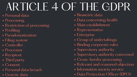 GDPR Article 4 – All 26 Definitions Explained with Real-Life Examples
