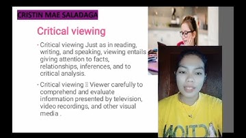 DEVELOPING MATERIALS FOR VIEWING SKILLS